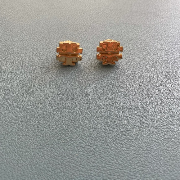 Tory Burch Logo Stud Earrings - Picture 2 of 4